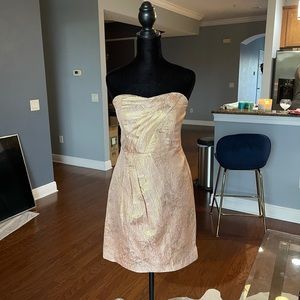 Gold and light pink dress Size 2